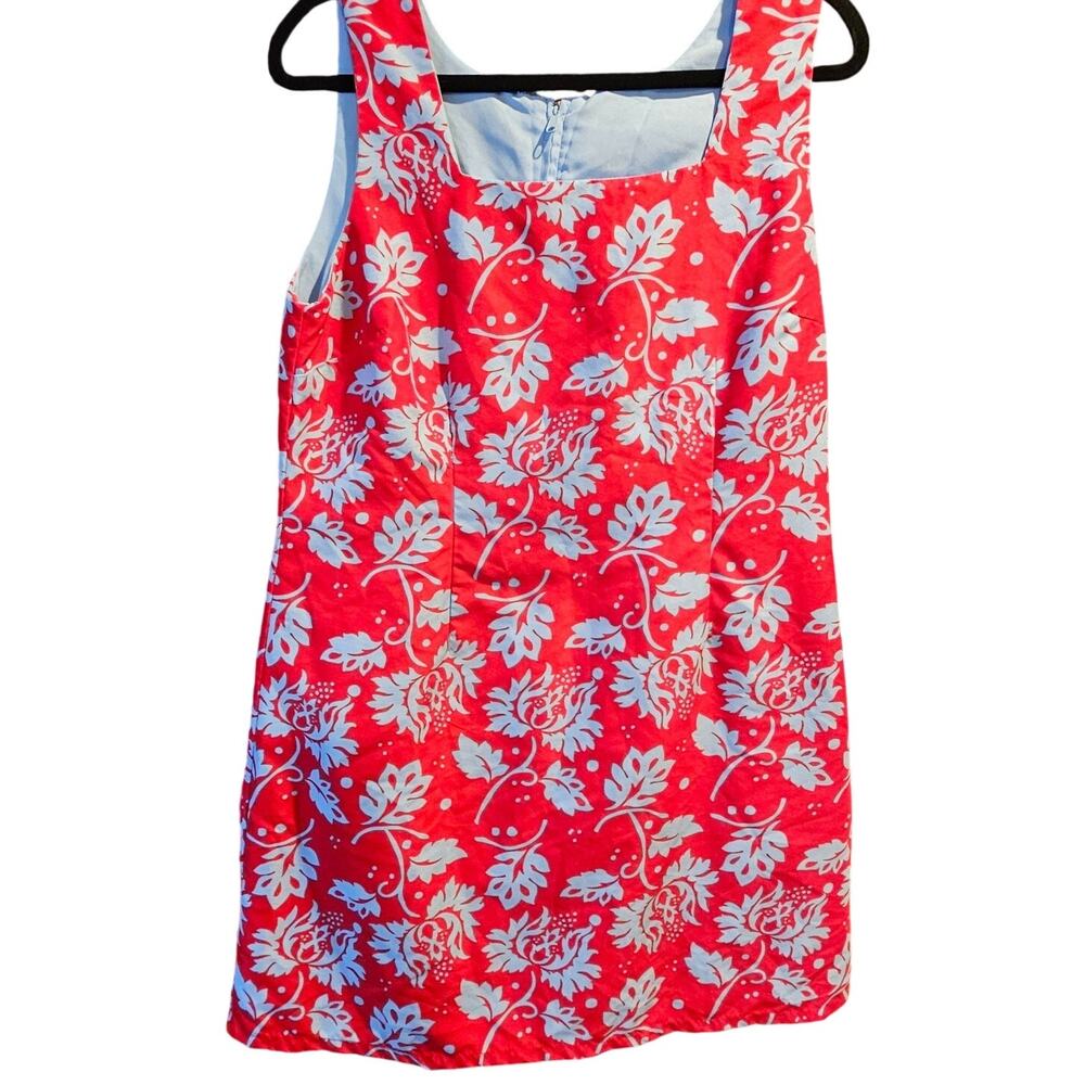 Vintage Mossimo Target Reversible Red Blue Mini Dress Size XL Women's